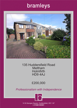 135 Huddersfield Road Meltham Holmfirth HD9 4AJ £200,000