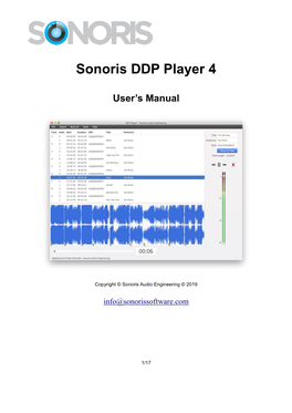 Sonoris DDP Player 4