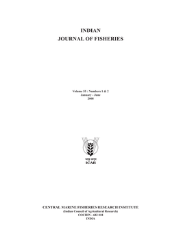 Indian Journal of Fisheries