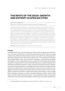 The Rents of the Dead: Growth and Entropy in African Cities