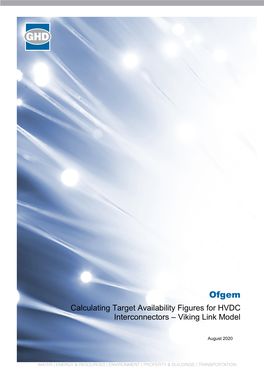Calculating Target Availability Figures for HVDC Interconnectors – Viking Link Model