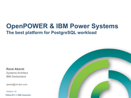 Openpower & IBM Power Systems