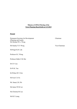 Minutes of 1093Rd Meeting of the Town Planning Board Held on 11.9.2015