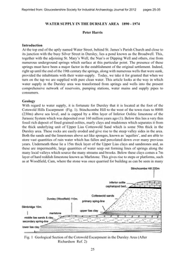 25 Water Supply in the Dursley Area 1890