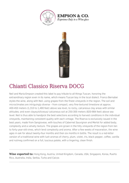 Chianti Classico Riserva DOCG