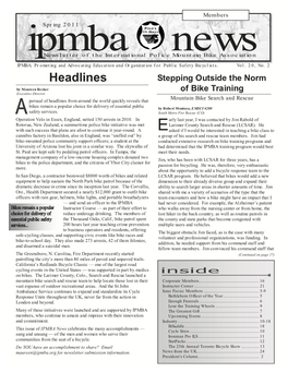 IPMBA News Vol. 20 No. 2 Spring 2011