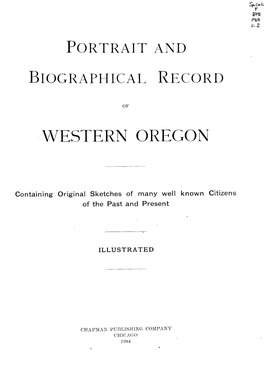 Portrait and Biographical Record Of