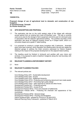 Thrintoft Committee Date: 31 March 2016 Ward: Morton on Swale Officer Dealing: Mrs H M Laws 16 Target Date: 8 April 2016