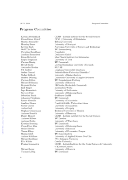 Program Committee