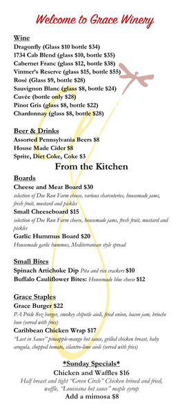 To View the Tasting Room Menu