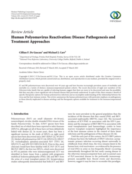 Human Polyomavirus Reactivation: Disease Pathogenesis and Treatment Approaches