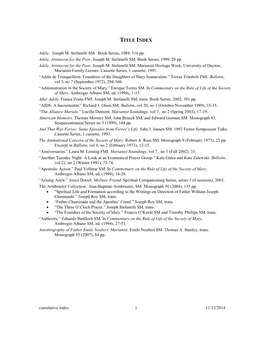 NACMS Title Index (2).Pdf