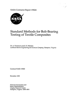 Standard Methods for Bolt-Bearing Testing of Textile Composites