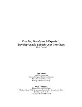 Voice Typing”, Which Reduces the Recognition Error Rate in Modern Day Dictation Interfaces Simply by Modifying the User’S Interaction Style