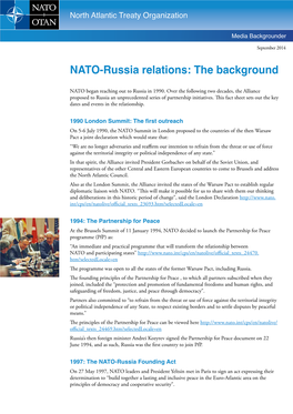 NATO-Russia Relations: the Background