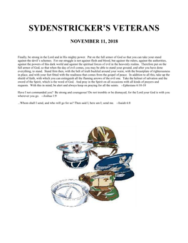 Sydenstricker's Veterans