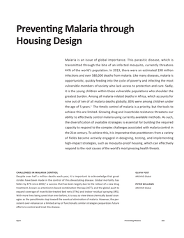 Preventing Malaria Through Housing Design