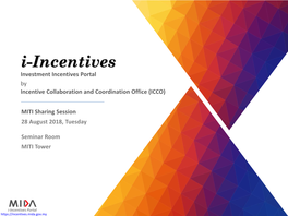 I-Incentives Portal ICCO Background