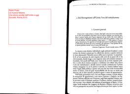 L'era Del Melodramma Paolo Prato La Musica Italiana. Una Storia Sociale Dall'unità a Oggi Donze