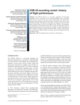 VSB-30 Sounding Rocket: History of Flight Performance