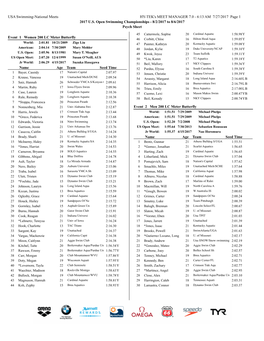 USA Swimming-National Meets HY-TEK's MEET MANAGER 7.0 - 6:13 AM 7/27/2017 Page 1 2017 U.S