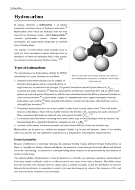 Hydrocarbon 1 Hydrocarbon