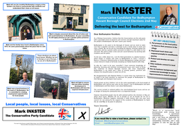 Mark INKSTER Conservative Candidate for Bedhampton Havant Borough Council Elections 2Nd May