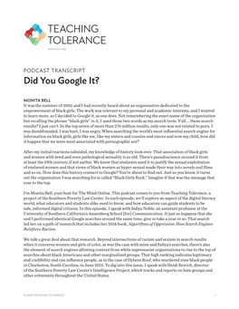 TEACHING TOLERANCE Tolerance.Org