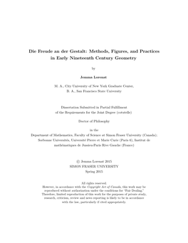Methods, Figures, and Practices in Early Nineteenth Century Geometry