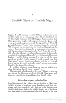 Twelfth Night on Twelfth Night