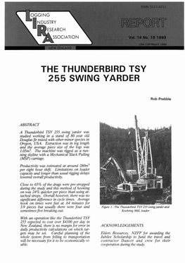 The Thunderbird Tsy 255 Swing Yarder