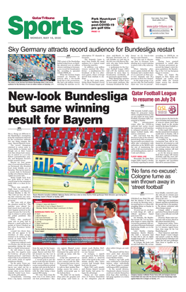 New-Look Bundesliga but Same Winning Result for Bayern