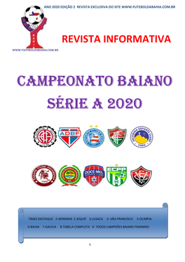 CAMPEONATO BAIANO Série a 2020