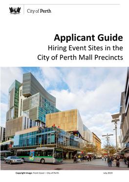 Applicant Guide Hiring Event Sites in the City of Perth Mall Precincts
