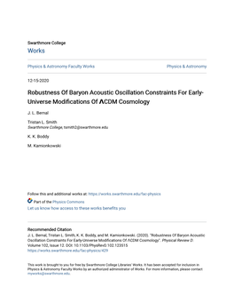 Robustness of Baryon Acoustic Oscillation Constraints for Early- Universe Modifications of ΛCDM Cosmology