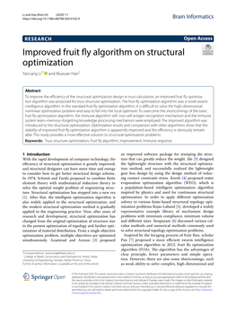 Improved Fruit Fly Algorithm on Structural Optimization