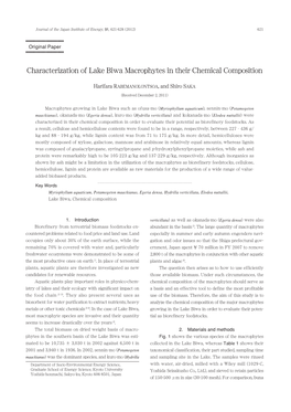 Characterization of Lake Biwa Macrophytes in Their Chemical Composition