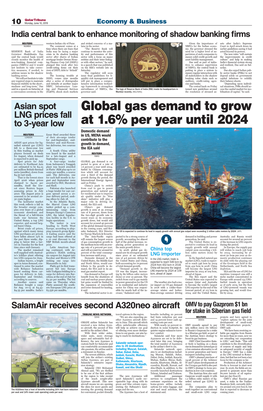 Global Gas Demand to Grow at 1.6% Per Year Until 2024