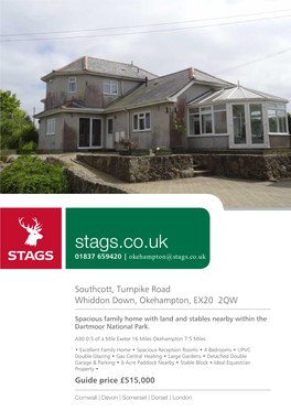 Stags.Co.Uk 01837 659420 | Okehampton@Stags.Co.Uk