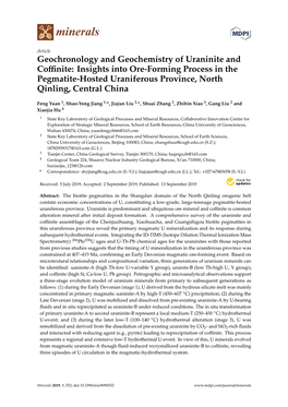 Geochronology and Geochemistry of Uraninite and Coffinite