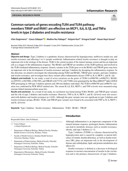 Common Variants of Genes Encoding TLR4 and TLR4 Pathway Members