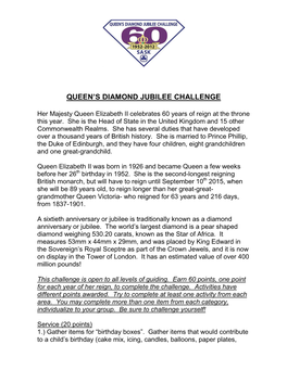 Queens Diamond Jubilee Challenge