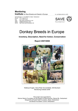 Donkey Breeds in Europe
