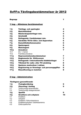 Svenska Fotbollförbundets Tävlingsbestämmelser