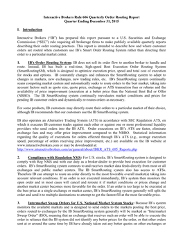 Interactive Brokers Rule 606 Quarterly Order Routing Report Quarter Ending December 31, 2015