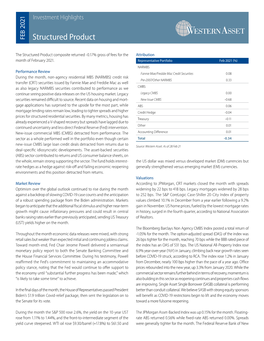 Structured Product Investment Highlights Investment - Attribution Were Generally Tighter Bank of New for the Month