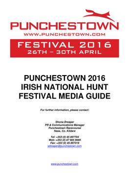 Punchestown 2016 Irish National Hunt Festival Media Guide