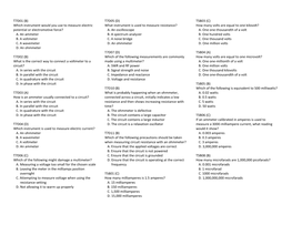 T7D01 (B) Which Instrument Would You Use to Measure Electric