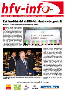 Reinhard Grindel Als DFB-Präsident Wiedergewählt Ratzeburg, Fischer Und Pothe Aus Hamburg Wieder Gewählt