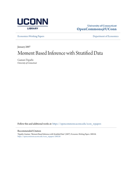 Moment Based Inference with Stratified Data